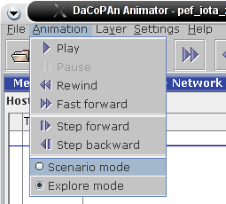 A scenario menu item