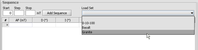 Selecting sequence