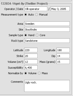 Filled project information