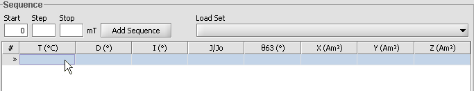 Adding row into measurement sequence