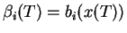 $\displaystyle \beta_i(T) = b_i(x(T))$