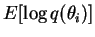 $ E [ \log q(\theta_i)]$