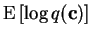 $ \operatorname{E}\left[ \log q(\mathbf{c})
\right]$