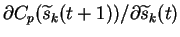 $ \partial C_p(\widetilde{s}_k(t+1)) / \partial \widetilde{s}_k(t)$