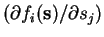 $ (\partial
f_i(\mathbf{s}) / \partial s_j)$