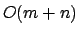 $O(m+n)$