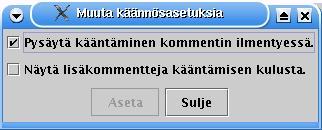 Knnsasetukset
