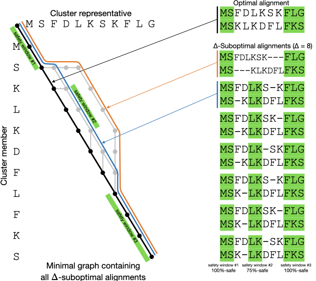 safety in protein alignments via suboptimal alignments